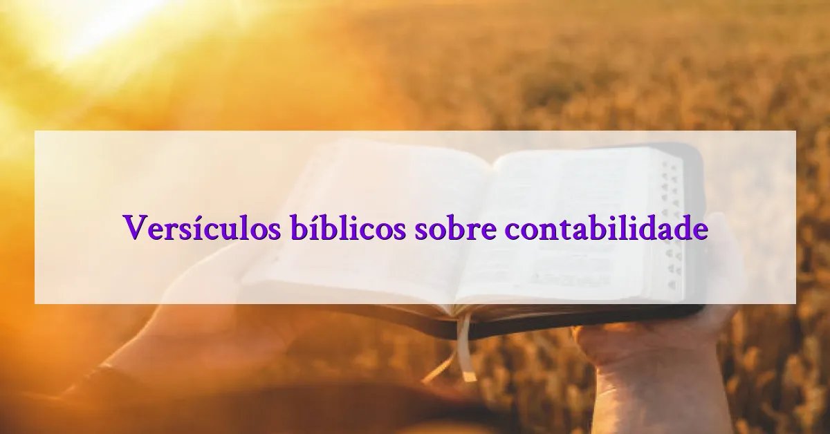 Versículos bíblicos sobre contabilidade