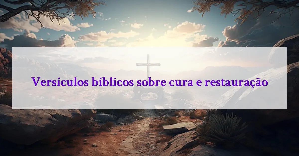 Versículos bíblicos sobre cura e restauração