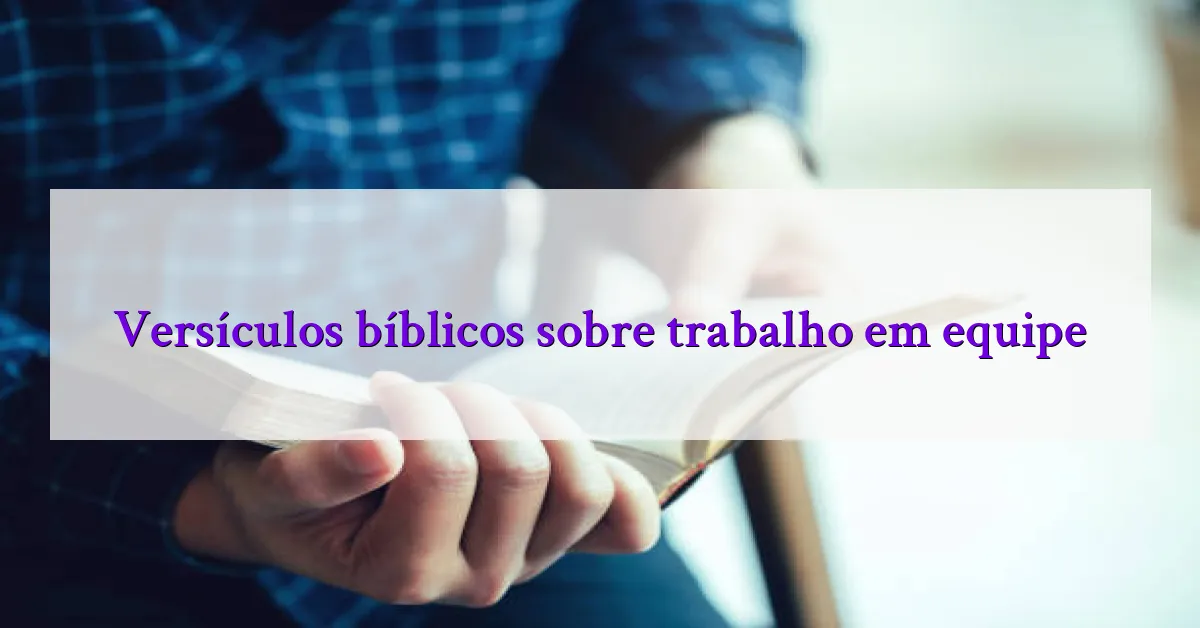 Versículos bíblicos sobre trabalho em equipe