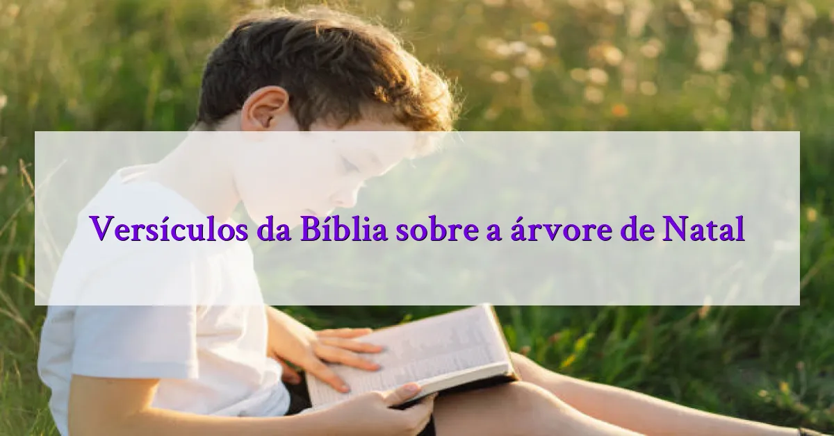 Versículos da Bíblia sobre a árvore de Natal