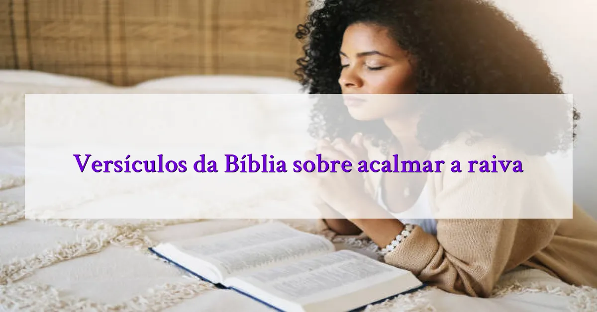 Versículos da Bíblia sobre acalmar a raiva