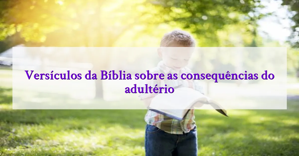 Versículos da Bíblia sobre as consequências do adultério