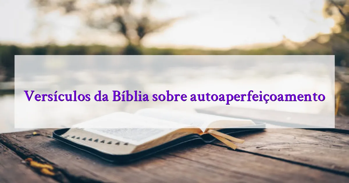 Versículos da Bíblia sobre autoaperfeiçoamento