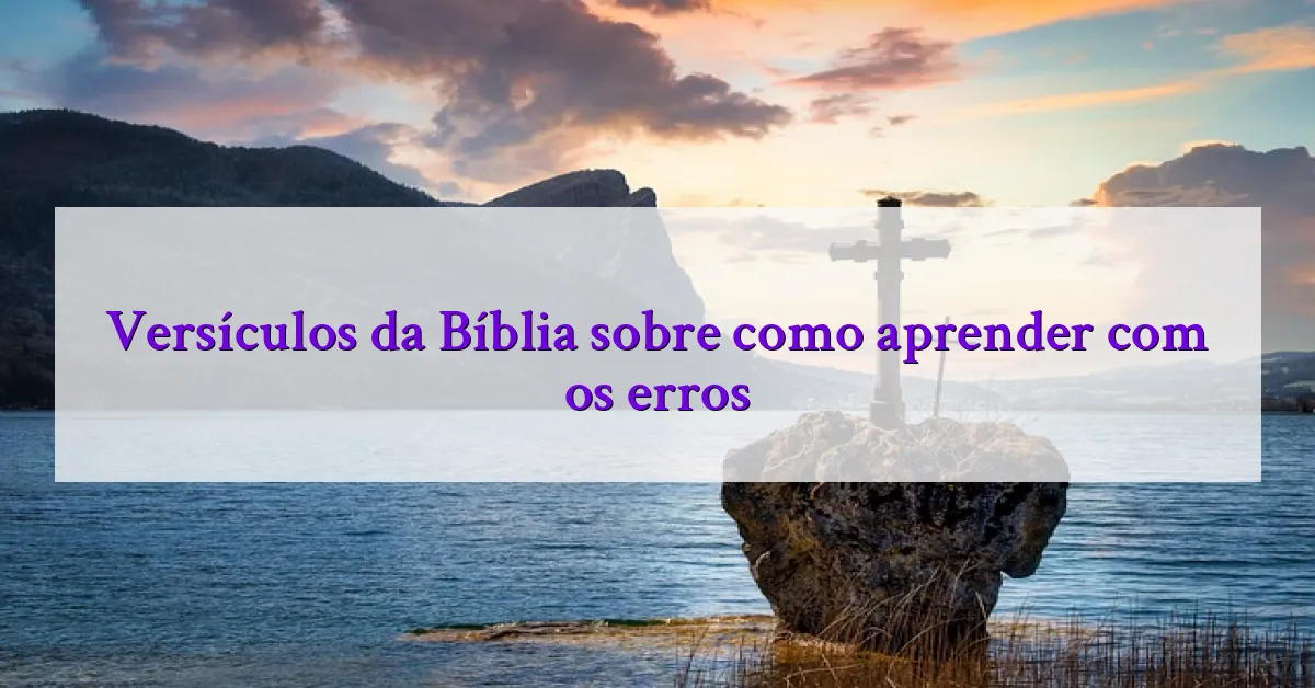 Versículos da Bíblia sobre como aprender com os erros