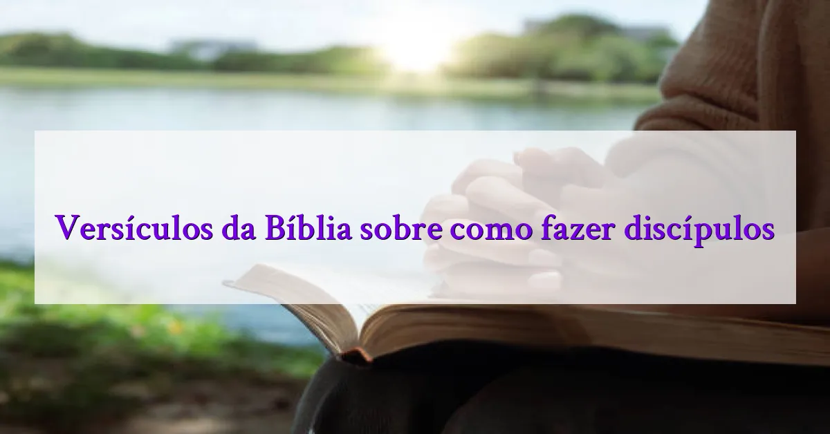 Versículos da Bíblia sobre como fazer discípulos