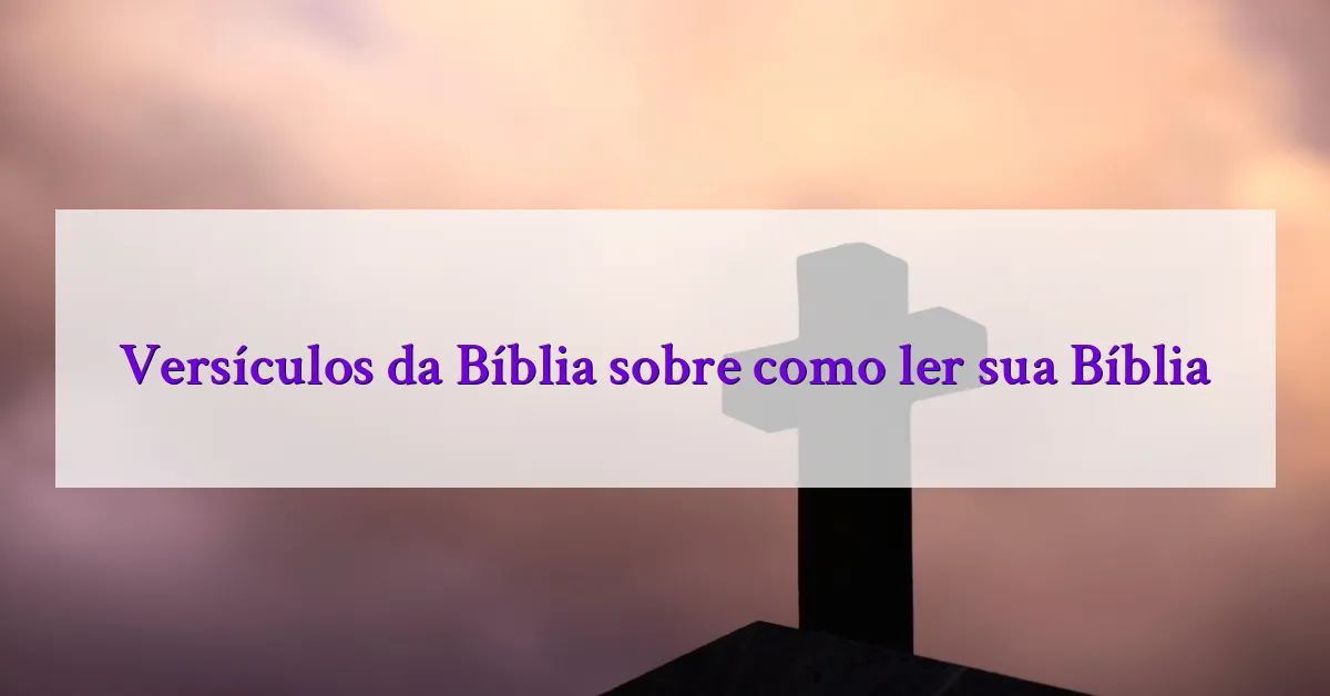 Versículos da Bíblia sobre como ler sua Bíblia
