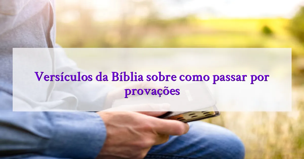 Versículos da Bíblia sobre como passar por provações