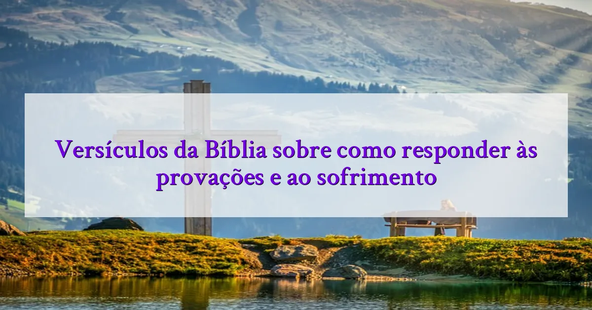 Versículos da Bíblia sobre como responder às provações e ao sofrimento