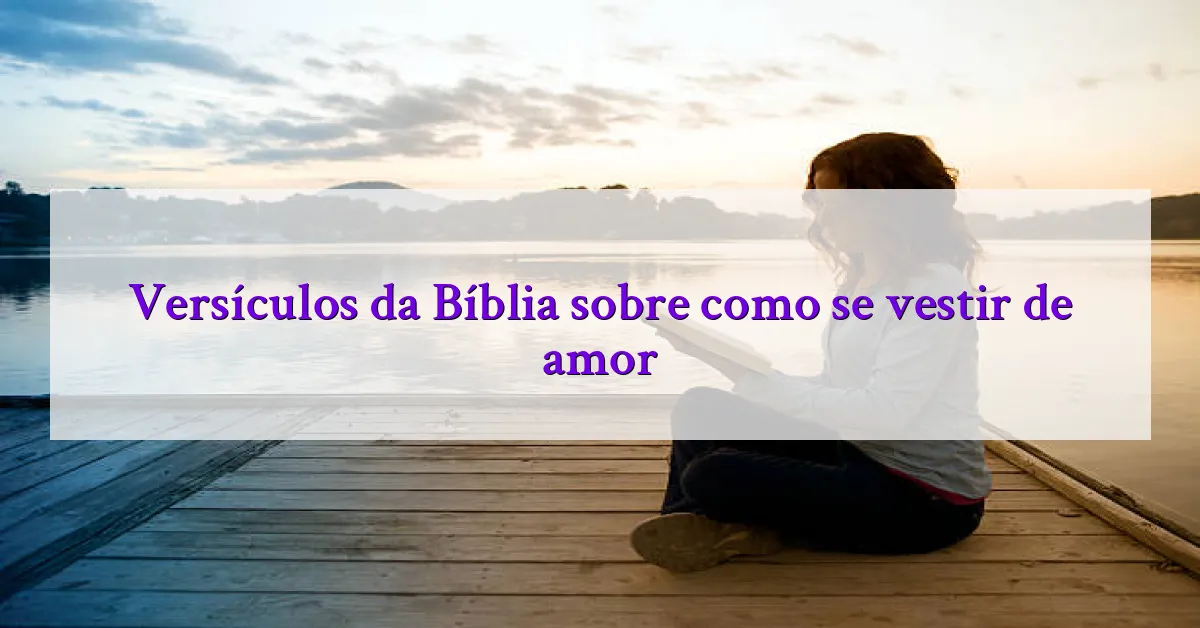 Versículos da Bíblia sobre como se vestir de amor