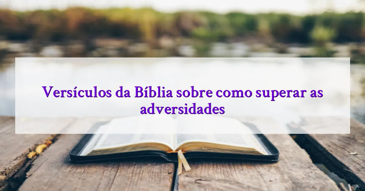 Versículos da Bíblia sobre como superar as adversidades