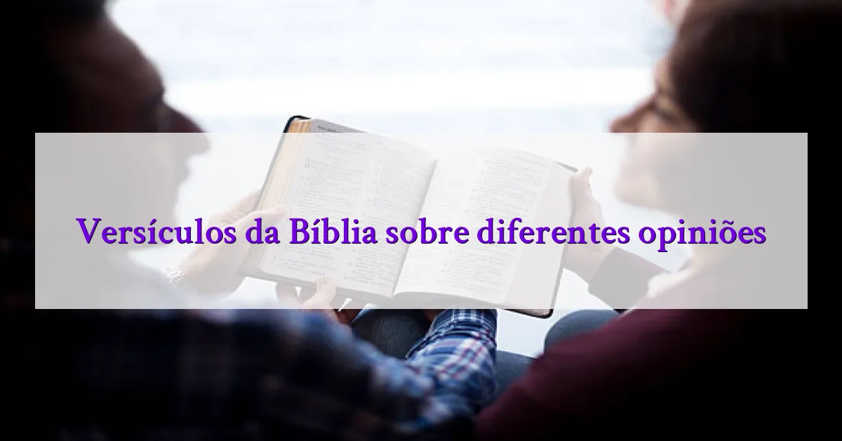 Versículos da Bíblia sobre diferentes opiniões
