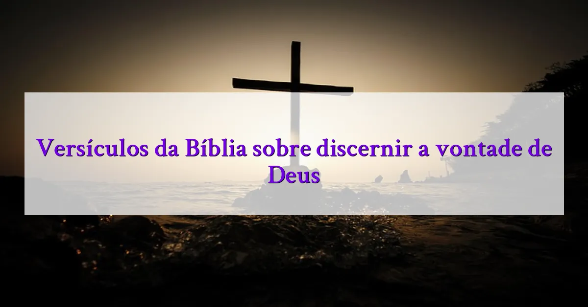 Versículos da Bíblia sobre discernir a vontade de Deus