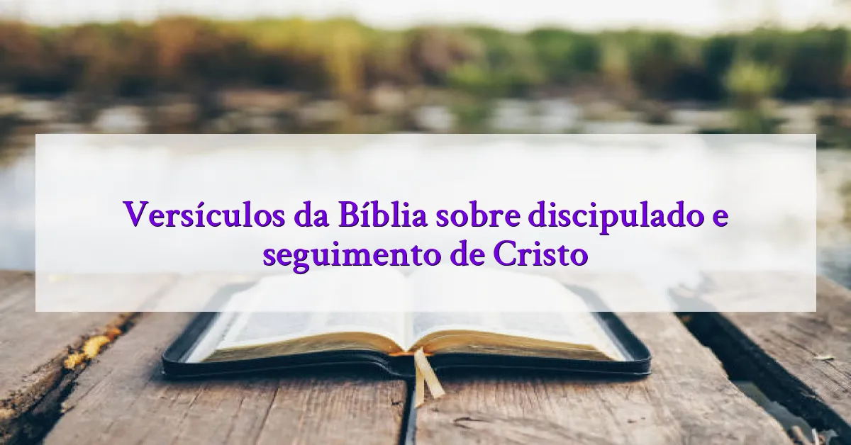 Versículos da Bíblia sobre discipulado e seguimento de Cristo
