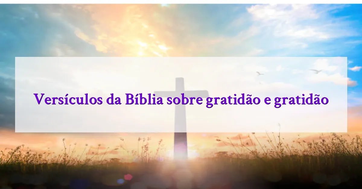 Versículos da Bíblia sobre gratidão e gratidão
