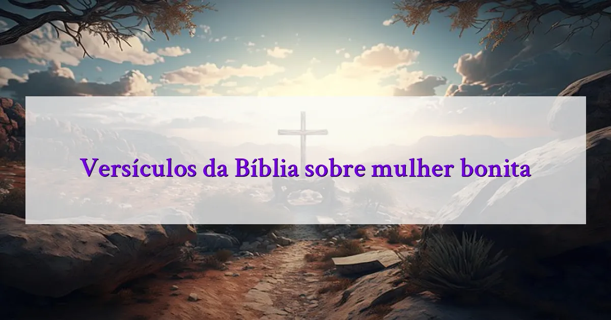 Versículos da Bíblia sobre mulher bonita