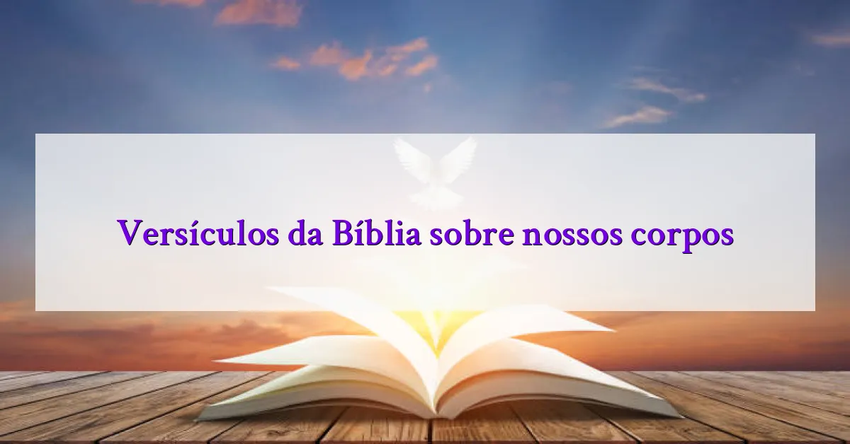 Versículos da Bíblia sobre nossos corpos