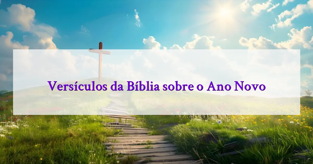 Versículos da Bíblia sobre o Ano Novo