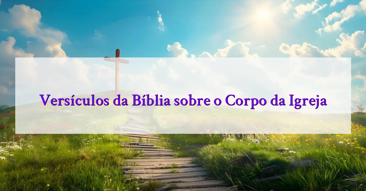 Versículos da Bíblia sobre o Corpo da Igreja