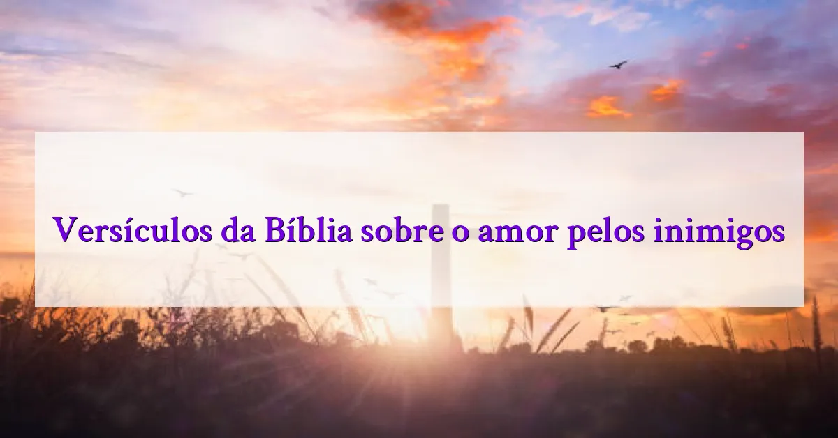 Versículos da Bíblia sobre o amor pelos inimigos