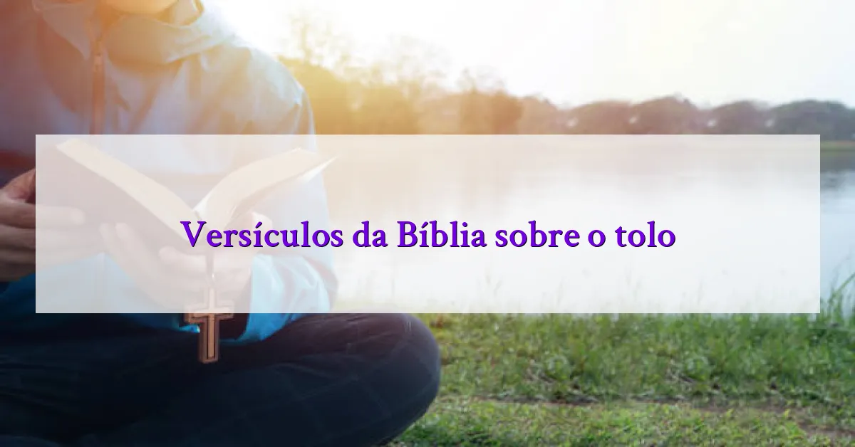 Versículos da Bíblia sobre o tolo