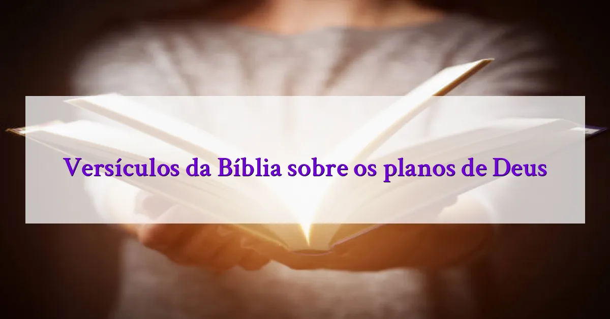 Versículos da Bíblia sobre os planos de Deus