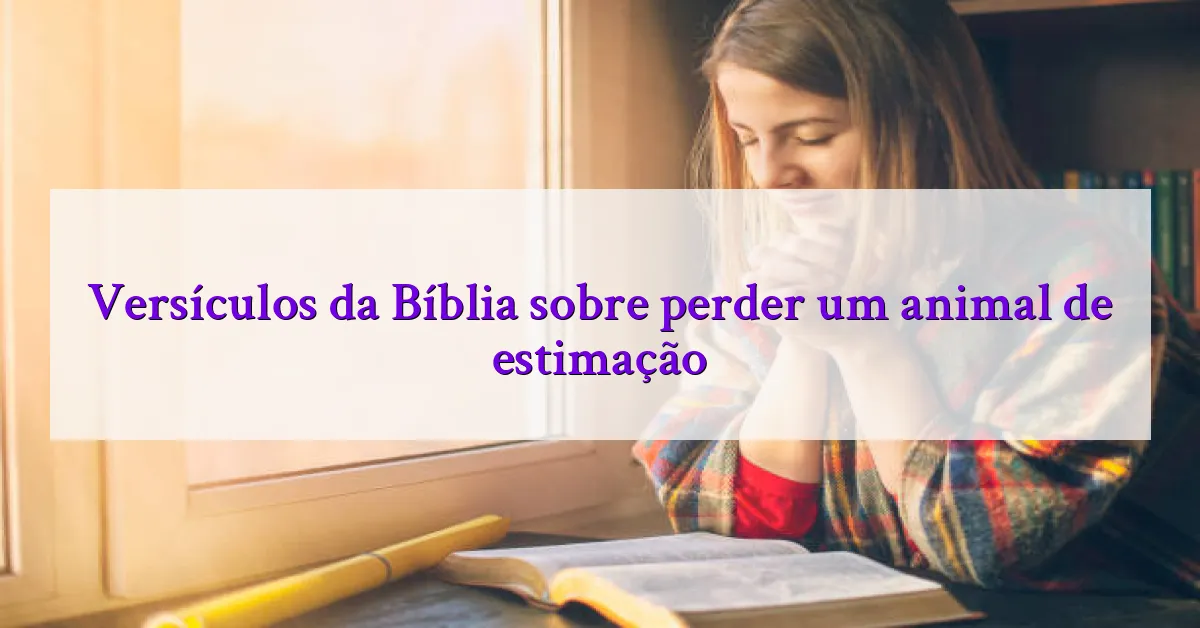 Versículos da Bíblia sobre perder um animal de estimação