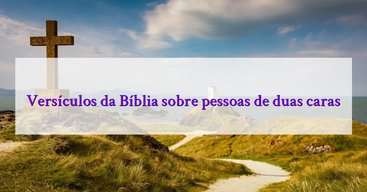 Versículos da Bíblia sobre pessoas de duas caras