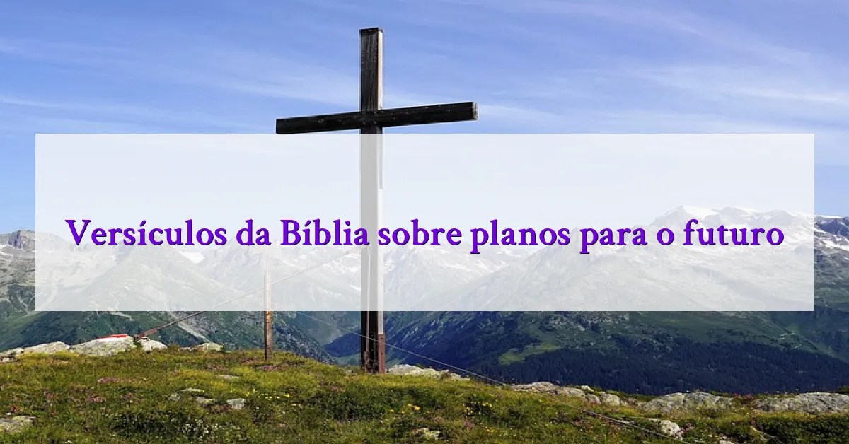 Versículos da Bíblia sobre planos para o futuro
