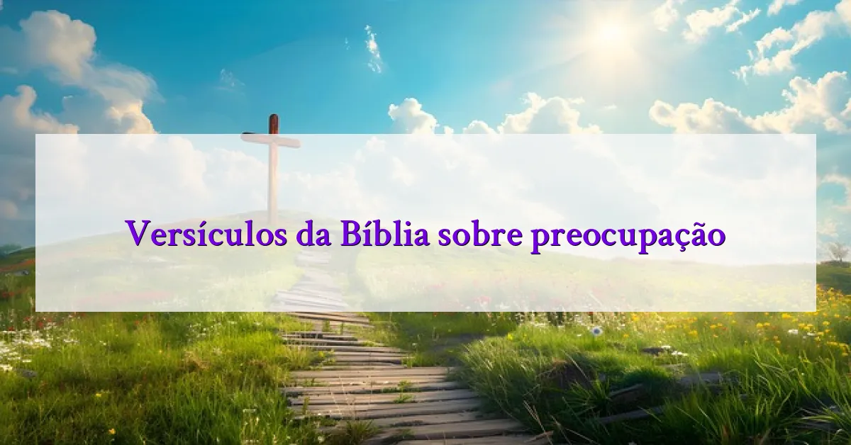 Versículos da Bíblia sobre preocupação