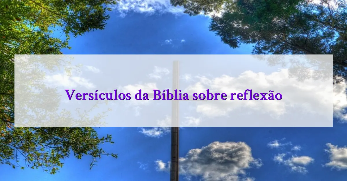 Versículos da Bíblia sobre reflexão
