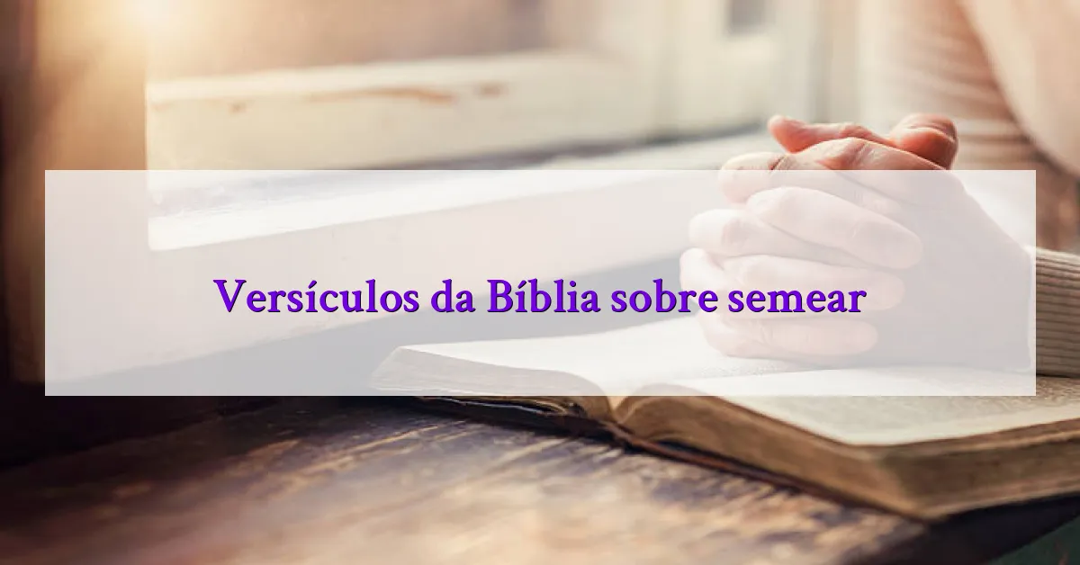 Versículos da Bíblia sobre semear