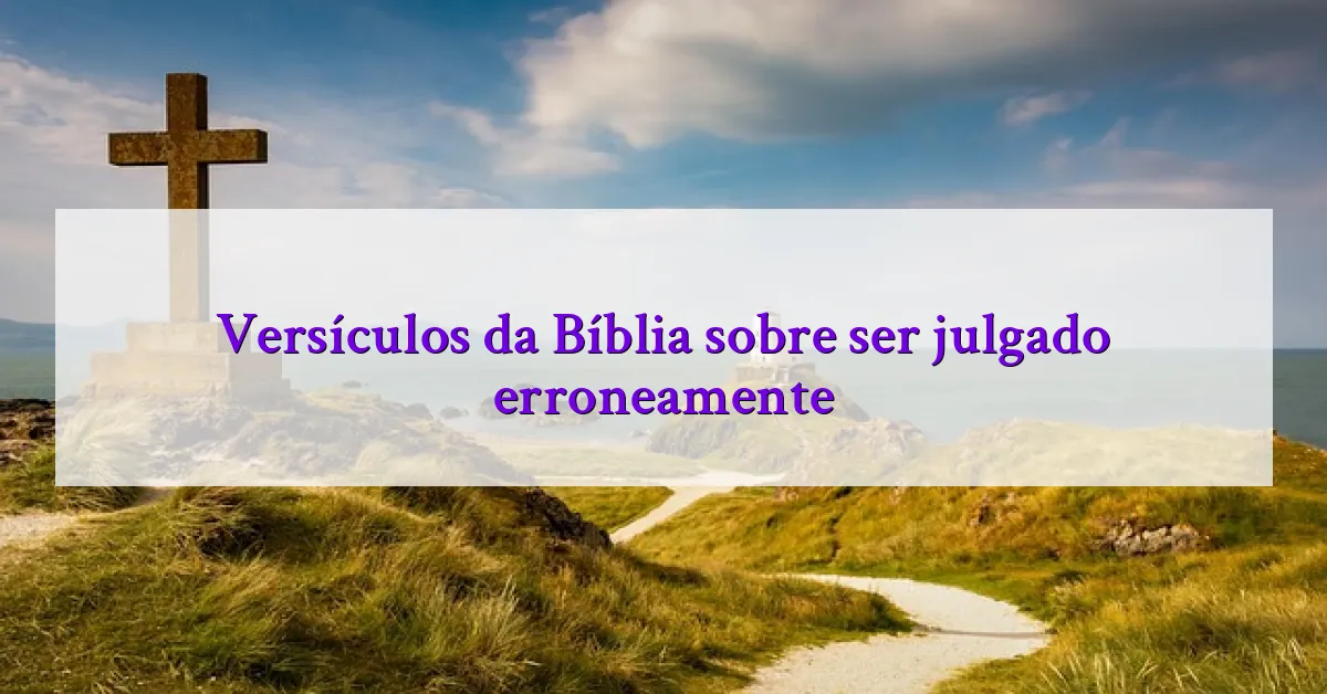 Versículos da Bíblia sobre ser julgado erroneamente