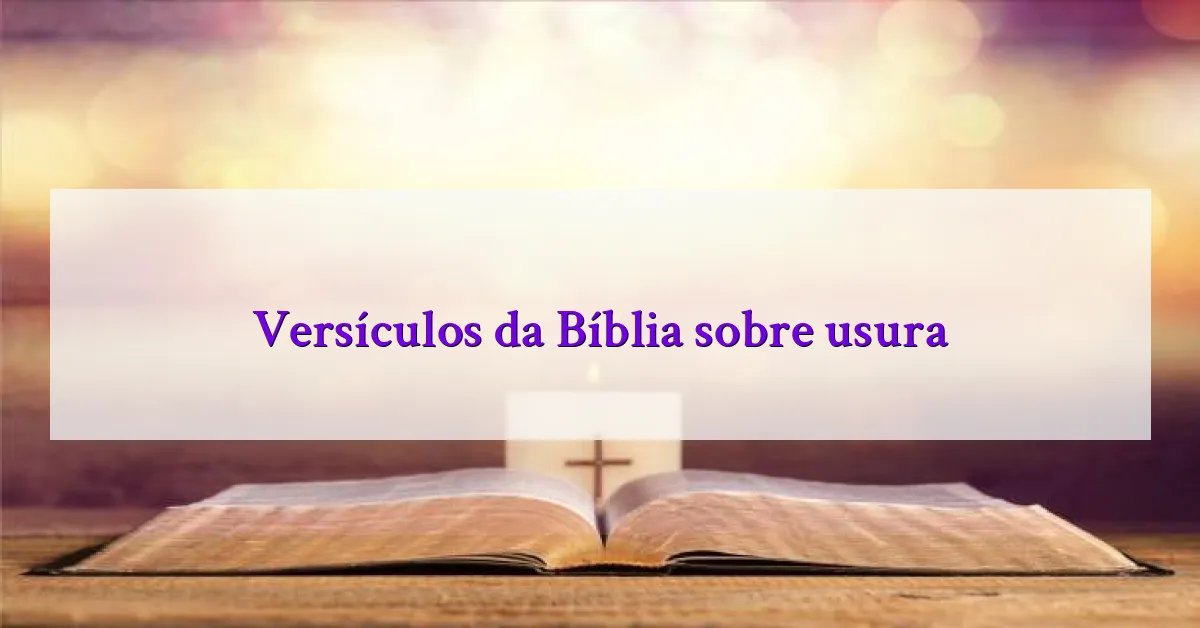 Versículos da Bíblia sobre usura